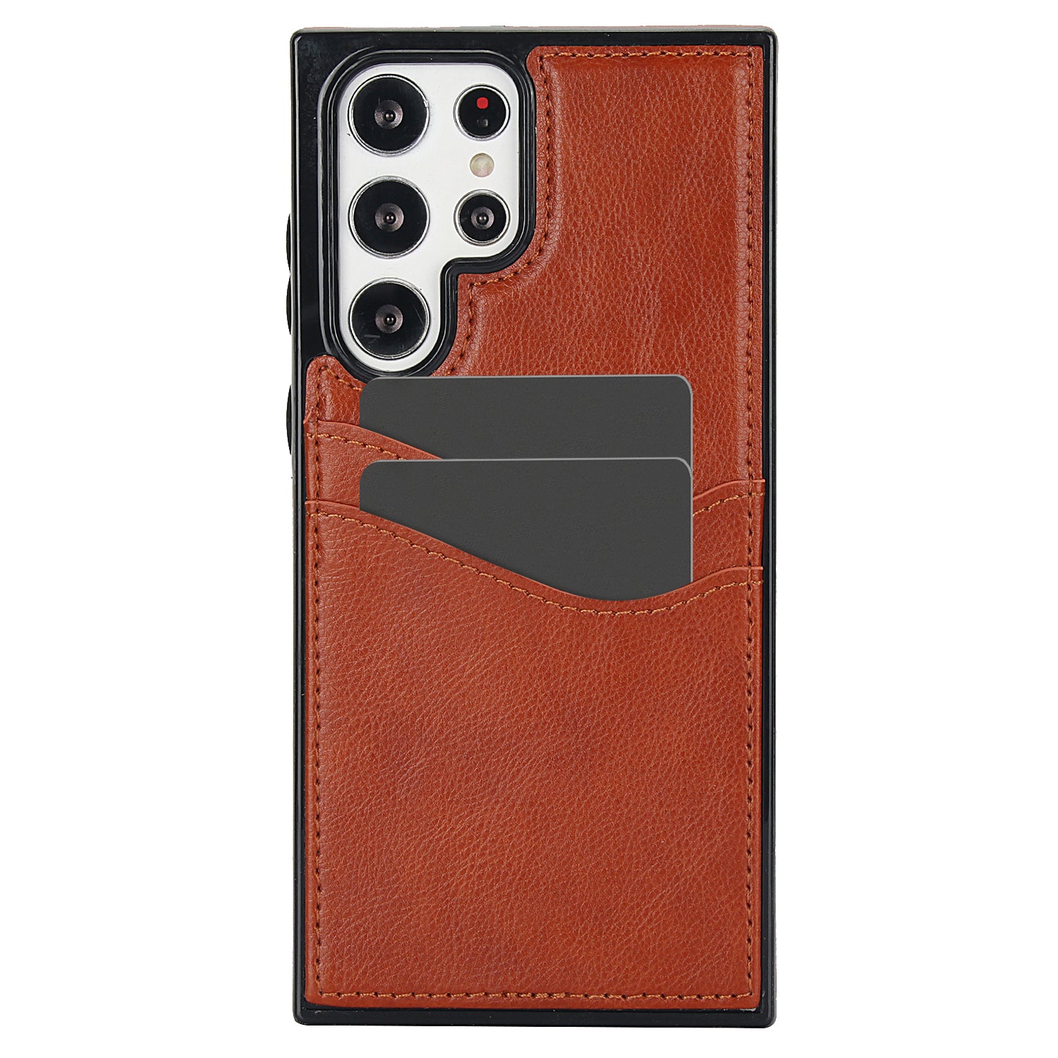 For Samsung Galaxy S22 Ultra 5G Card Case Phone Back Cover Shockproof PU+TPU Phone Shell For Samsung Galaxy S22 Ultra 5G Card Case Phone Back Cover Shockproof PU+TPU Phone Shell